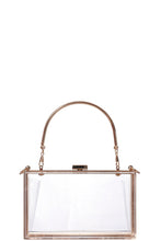 Load image into Gallery viewer, Fashion Metal Clear Square Handle Clutch

