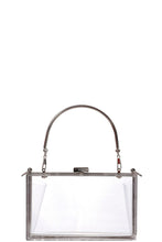 Load image into Gallery viewer, Fashion Metal Clear Square Handle Clutch

