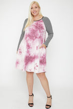 Load image into Gallery viewer, Round Neck Tie Dye Dress
