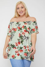 Load image into Gallery viewer, Floral Print Off The Shoulder Top
