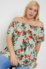 Load image into Gallery viewer, Floral Print Off The Shoulder Top

