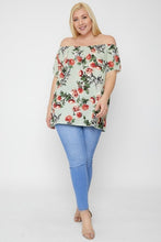 Load image into Gallery viewer, Floral Print Off The Shoulder Top
