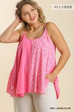 Load image into Gallery viewer, Linen Blend Mixed Animal Print Adjustable Spaghetti Strap Top
