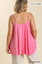 Load image into Gallery viewer, Linen Blend Mixed Animal Print Adjustable Spaghetti Strap Top
