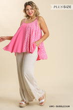 Load image into Gallery viewer, Linen Blend Mixed Animal Print Adjustable Spaghetti Strap Top
