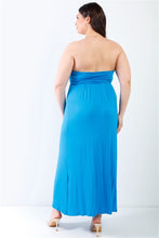 Load image into Gallery viewer, &quot;mermaid&quot; Plus Blue Sleeveless Maxi Dress
