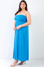 Load image into Gallery viewer, &quot;mermaid&quot; Plus Blue Sleeveless Maxi Dress

