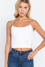 Load image into Gallery viewer, Elastic Strap Two Ply Dty Brushed Knit Cami Top
