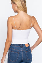 Load image into Gallery viewer, Elastic Strap Two Ply Dty Brushed Knit Cami Top
