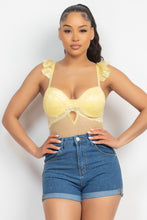 Load image into Gallery viewer, Sweetheart Cut-out Cami Ruffled Bodysuit
