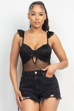 Load image into Gallery viewer, Sweetheart Cut-out Cami Ruffled Bodysuit
