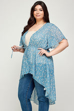 Load image into Gallery viewer, Plus Size, Ditsy Floral Print Cardigan
