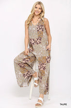 Load image into Gallery viewer, Rayon Gauze Patchwork Print Sleeveless Jumpsuit
