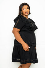 Load image into Gallery viewer, Crochet Ruffle Tiered Mini Dress
