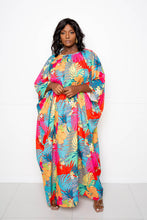 Load image into Gallery viewer, Maxi Batwing Tunic Dress With Tie Back
