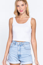 Load image into Gallery viewer, Scoop Neck 2 Ply Crop Tank Top
