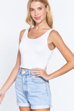 Load image into Gallery viewer, Scoop Neck 2 Ply Crop Tank Top

