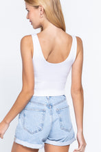 Load image into Gallery viewer, Scoop Neck 2 Ply Crop Tank Top
