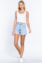 Load image into Gallery viewer, Scoop Neck 2 Ply Crop Tank Top
