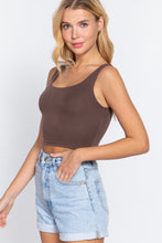 Load image into Gallery viewer, Scoop Neck 2 Ply Crop Tank Top
