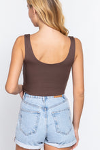 Load image into Gallery viewer, Scoop Neck 2 Ply Crop Tank Top
