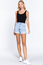 Load image into Gallery viewer, Scoop Neck 2 Ply Crop Tank Top

