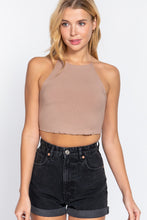 Load image into Gallery viewer, Lace Up Open Cross Back Crop Cami
