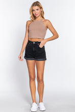 Load image into Gallery viewer, Lace Up Open Cross Back Crop Cami
