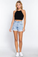 Load image into Gallery viewer, Lace Up Open Cross Back Crop Cami
