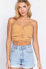 Load image into Gallery viewer, Zippered Cross Rib Knit Crop Cami
