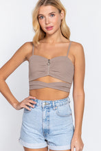 Load image into Gallery viewer, Zippered Cross Rib Knit Crop Cami
