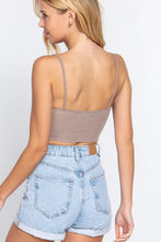 Load image into Gallery viewer, Zippered Cross Rib Knit Crop Cami
