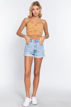 Load image into Gallery viewer, Zippered Cross Rib Knit Crop Cami
