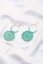 Load image into Gallery viewer, Double Circle Thread Beaded Earring
