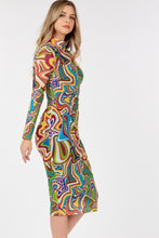 Load image into Gallery viewer, Long Sleeve Bodycon With Letter Print
