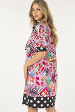 Load image into Gallery viewer, Print Midi Dress With Polka Dot Finish
