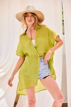 Load image into Gallery viewer, Collar Neck Button Down Robe Oversize Jacket
