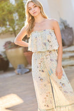 Load image into Gallery viewer, Tube Top With Tier Ruffle Waist Elastic Bottom Lace Trim Jumpsuit
