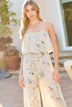 Load image into Gallery viewer, Tube Top With Tier Ruffle Waist Elastic Bottom Lace Trim Jumpsuit
