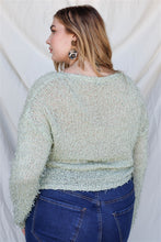 Load image into Gallery viewer, Plus Textured Knit Long Sleeve Cardigan Top
