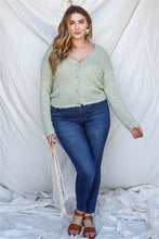 Load image into Gallery viewer, Plus Textured Knit Long Sleeve Cardigan Top
