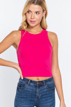 Load image into Gallery viewer, Halter Neck Rib Crop Tank Top
