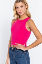 Load image into Gallery viewer, Halter Neck Rib Crop Tank Top
