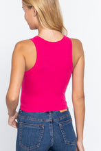 Load image into Gallery viewer, Halter Neck Rib Crop Tank Top
