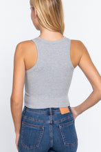 Load image into Gallery viewer, Halter Neck Rib Crop Tank Top
