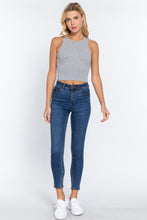 Load image into Gallery viewer, Halter Neck Rib Crop Tank Top
