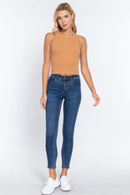 Load image into Gallery viewer, Halter Neck Rib Crop Tank Top
