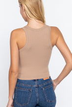 Load image into Gallery viewer, Halter Neck Rib Crop Tank Top
