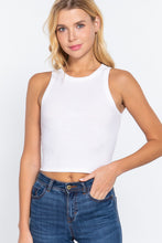 Load image into Gallery viewer, Halter Neck Rib Crop Tank Top
