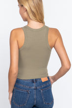 Load image into Gallery viewer, Halter Neck Rib Crop Tank Top
